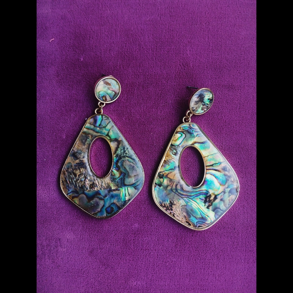 Abalone Shell Dangle Earrings